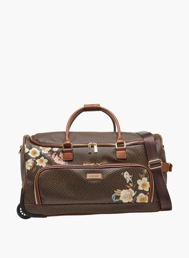 سيليست Monogram Print Duffle Bag With Retractable Handle